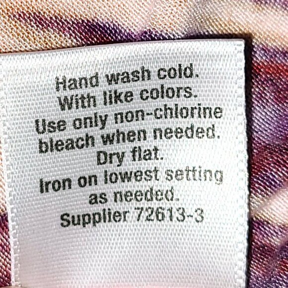 A.N.A. A New Approach Orange Peach Purple Tie-Dye Stretch Knit Maxi Skirt sz 2X - Picture 6 of 6